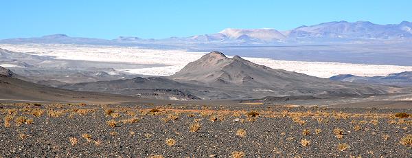 Blick auf das Bimssteinfeld des Carachi Pampa