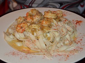 Nudeln mit Shrimps