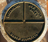 Grenzstein an Cameron Corner