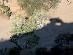 Schatten am Felsenfenster