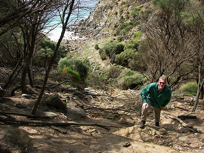 Michael im Steilhang