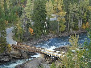 Brücke nahe Dawson Falls
