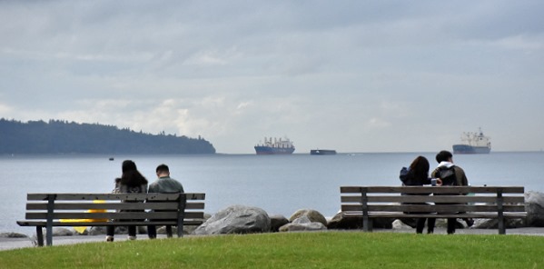 English Bay mit Schiffen
