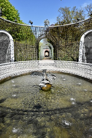 Wasserbecken mit Eule