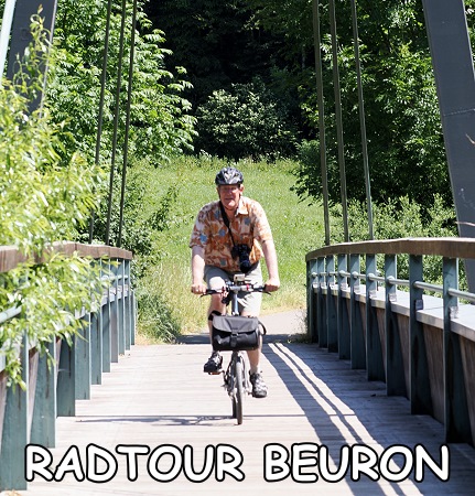 Michael auf Fahrradbrücke