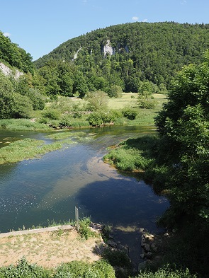 Donau und Kanustelle