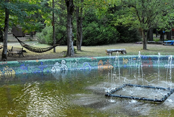Mosaike am Springbrunnen