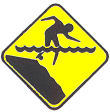 Steilabfall unter Wasser
