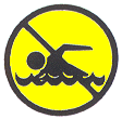 Schwimmen verboten