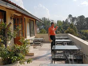 Blick von der Terrasse der Bar