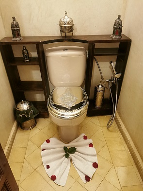 Toilette bei Ankunft