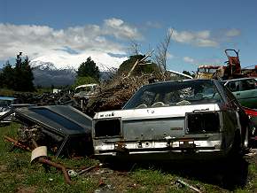 Autowrak Stilleben bei Horopito Motors