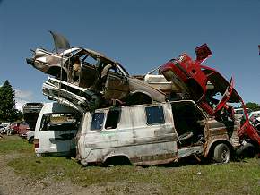 Autowrak Stilleben bei Horopito Motors