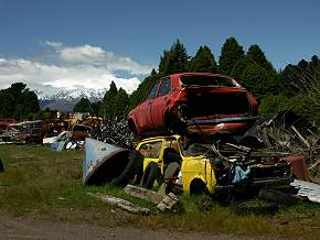 Autowrak Stilleben bei Horopito Motors