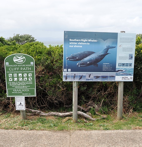 Schilder am Cliff Path
